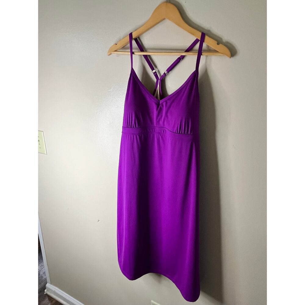 Athleta Shorebreak Swim Dress Size L - Purple Racerback Swimwear No Bottom - Picture 6 of 7